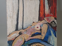 Acryl schilderij, maya wildevuur (1944-2023), naakt, 1987 - afbeelding 2 van  8