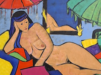 Acryl schilderij, maya wildevuur (1944-2023), naakt, 1994