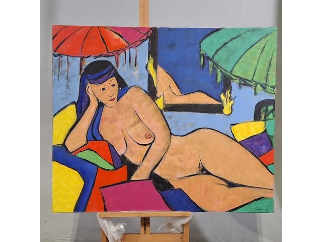 Acryl schilderij, maya wildevuur (1944-2023), naakt, 1994 - afbeelding 2 van  7