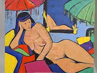 Acryl schilderij, maya wildevuur (1944-2023), naakt, 1994 - afbeelding 2 van  7