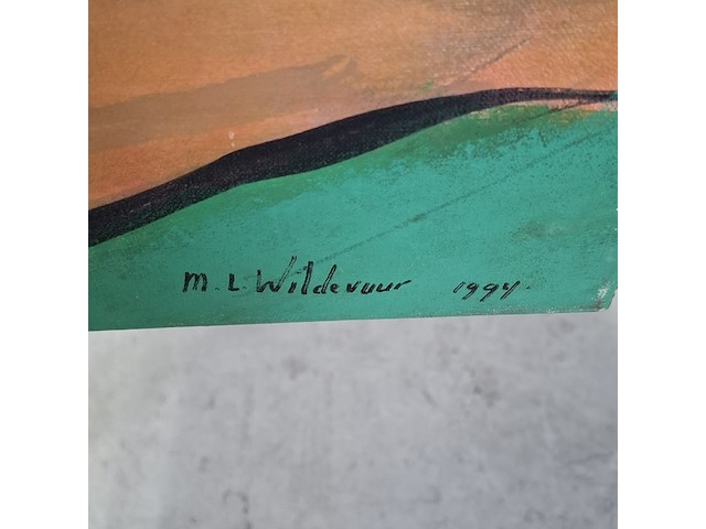 Acryl schilderij, maya wildevuur (1944-2023), naakt, 1994 - afbeelding 5 van  7