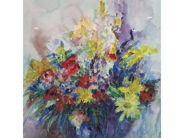 Acryl schilderij, maya wildevuur (1944-2023), naakt, 1994 - afbeelding 5 van  9