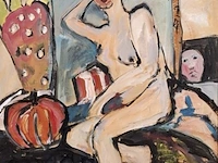 Acryl schilderij maya wildevuur (1944-2023), naakt, bouwjaar 1995 - afbeelding 1 van  9