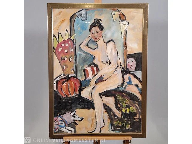Acryl schilderij maya wildevuur (1944-2023), naakt, bouwjaar 1995 - afbeelding 2 van  9