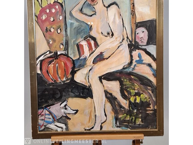 Acryl schilderij maya wildevuur (1944-2023), naakt, bouwjaar 1995 - afbeelding 4 van  9