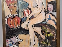 Acryl schilderij maya wildevuur (1944-2023), naakt, bouwjaar 1995 - afbeelding 4 van  9