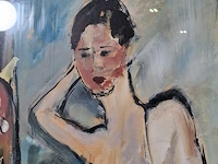 Acryl schilderij maya wildevuur (1944-2023), naakt, bouwjaar 1995 - afbeelding 5 van  9