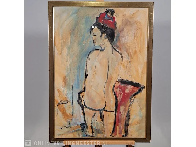 Acryl schilderij maya wildevuur (1944-2023), naakt, bouwjaar 1995 - afbeelding 2 van  9