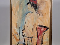 Acryl schilderij maya wildevuur (1944-2023), naakt, bouwjaar 1995 - afbeelding 2 van  9