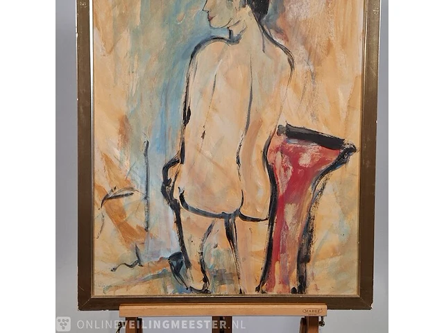 Acryl schilderij maya wildevuur (1944-2023), naakt, bouwjaar 1995 - afbeelding 4 van  9