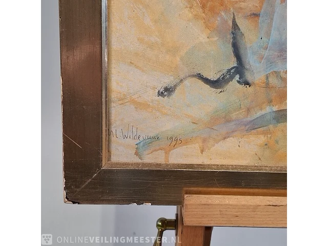 Acryl schilderij maya wildevuur (1944-2023), naakt, bouwjaar 1995 - afbeelding 6 van  9