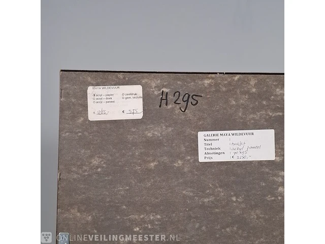 Acryl schilderij maya wildevuur (1944-2023), naakt, bouwjaar 1995 - afbeelding 9 van  9