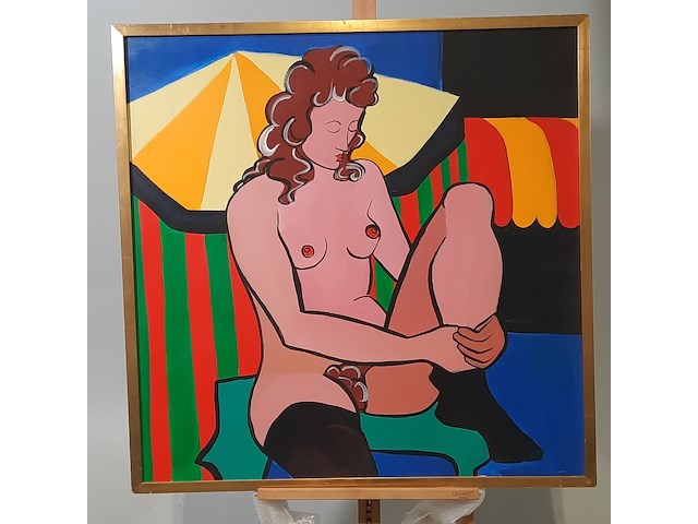 Acryl schilderij, maya wildevuur (1944-2023), naakt - afbeelding 2 van  7