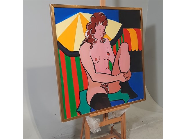 Acryl schilderij, maya wildevuur (1944-2023), naakt - afbeelding 3 van  7