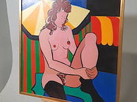 Acryl schilderij, maya wildevuur (1944-2023), naakt - afbeelding 4 van  7
