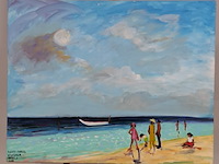 Acryl schilderij, maya wildevuur (1944-2023), puerto moreles, mexico, 2008 - afbeelding 2 van  8