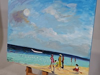 Acryl schilderij, maya wildevuur (1944-2023), puerto moreles, mexico, 2008 - afbeelding 4 van  8