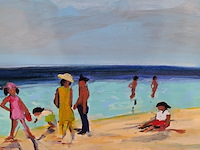 Acryl schilderij, maya wildevuur (1944-2023), puerto moreles, mexico, 2008 - afbeelding 5 van  8