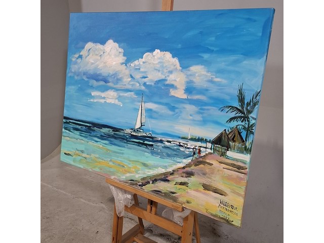 Acryl schilderij, maya wildevuur (1944-2023), puerto morelos, mexico, 2007 - afbeelding 4 van  8