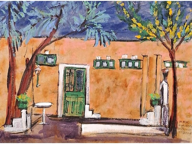 Acryl schilderij, maya wildevuur (1944-2023), quarlazete marokko, 2002 - afbeelding 1 van  9