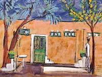 Acryl schilderij, maya wildevuur (1944-2023), quarlazete marokko, 2002 - afbeelding 1 van  9