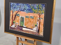 Acryl schilderij, maya wildevuur (1944-2023), quarlazete marokko, 2002 - afbeelding 4 van  9