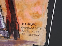Acryl schilderij, maya wildevuur (1944-2023), quarlazete marokko, 2002 - afbeelding 5 van  9