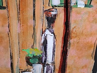 Acryl schilderij, maya wildevuur (1944-2023), quarlazete marokko, 2002 - afbeelding 7 van  9