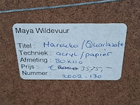 Acryl schilderij, maya wildevuur (1944-2023), quarlazete marokko, 2002 - afbeelding 9 van  9