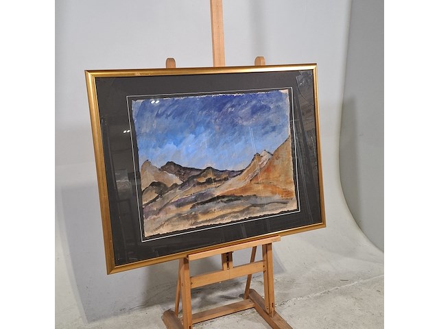 Acryl schilderij, maya wildevuur (1944-2023), sahara marokko, 2002 - afbeelding 4 van  10