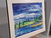 Acryl schilderij, maya wildevuur (1944-2023), sörfors, 1991 - afbeelding 3 van  8