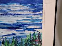 Acryl schilderij, maya wildevuur (1944-2023), sörfors, 1991 - afbeelding 7 van  8