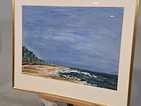 Acryl schilderij, maya wildevuur (1944-2023), strand, 1998 - afbeelding 4 van  9