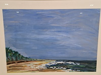 Acryl schilderij, maya wildevuur (1944-2023), strand, 1998 - afbeelding 5 van  9