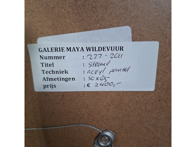 Acryl schilderij, maya wildevuur (1944-2023), strand, 1998 - afbeelding 9 van  9