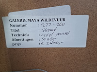 Acryl schilderij, maya wildevuur (1944-2023), strand, 1998 - afbeelding 9 van  9