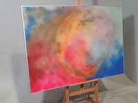 Acryl schilderij, maya wildevuur (1944-2023), 't heelal, 1989 - afbeelding 3 van  8