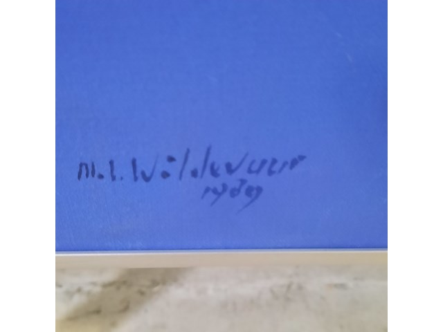 Acryl schilderij, maya wildevuur (1944-2023), 't heelal, 1989 - afbeelding 5 van  8