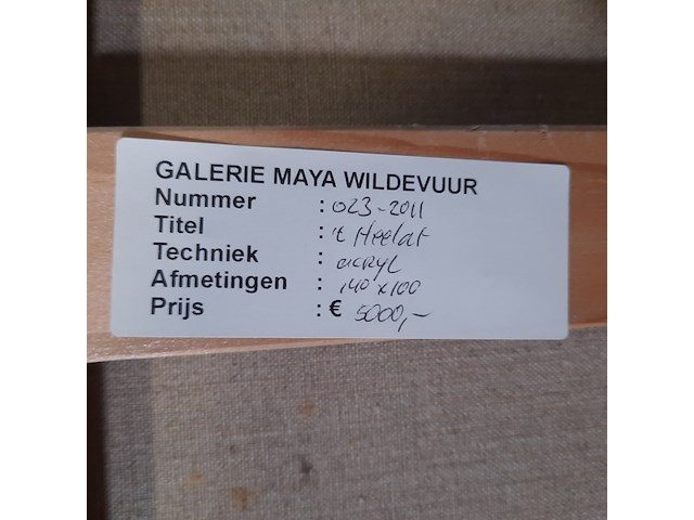 Acryl schilderij, maya wildevuur (1944-2023), 't heelal, 1989 - afbeelding 8 van  8