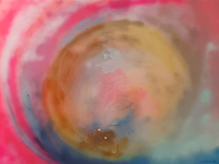 Acryl schilderij, maya wildevuur (1944-2023), 't heelal, 1989 - afbeelding 1 van  8