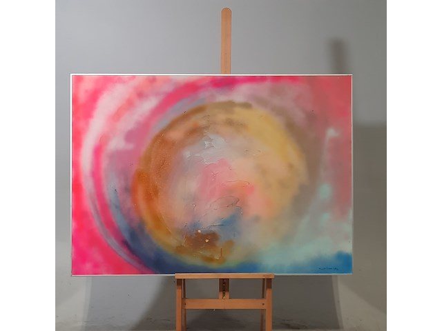 Acryl schilderij, maya wildevuur (1944-2023), 't heelal, 1989 - afbeelding 2 van  8