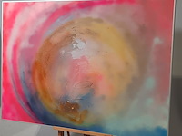 Acryl schilderij, maya wildevuur (1944-2023), 't heelal, 1989 - afbeelding 4 van  8