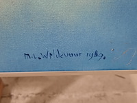 Acryl schilderij, maya wildevuur (1944-2023), 't heelal, 1989 - afbeelding 5 van  8