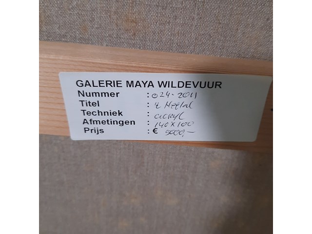 Acryl schilderij, maya wildevuur (1944-2023), 't heelal, 1989 - afbeelding 8 van  8