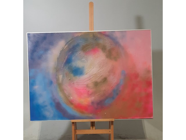 Acryl schilderij, maya wildevuur (1944-2023), 't heelal, 1989 - afbeelding 2 van  8