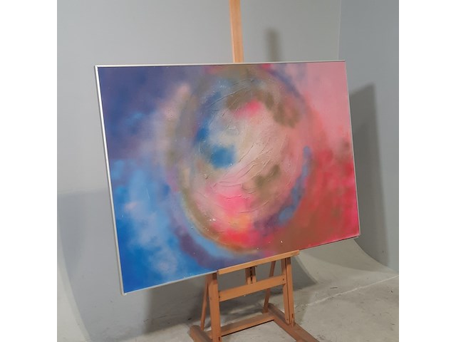 Acryl schilderij, maya wildevuur (1944-2023), 't heelal, 1989 - afbeelding 3 van  8