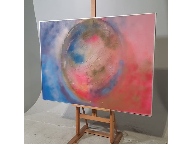 Acryl schilderij, maya wildevuur (1944-2023), 't heelal, 1989 - afbeelding 4 van  8