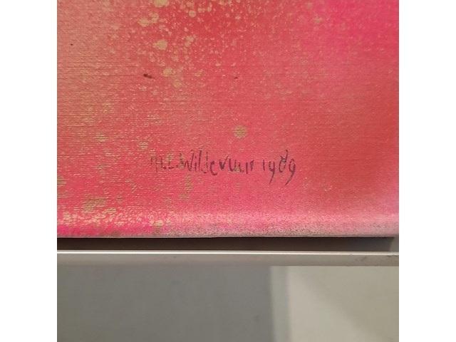 Acryl schilderij, maya wildevuur (1944-2023), 't heelal, 1989 - afbeelding 5 van  8