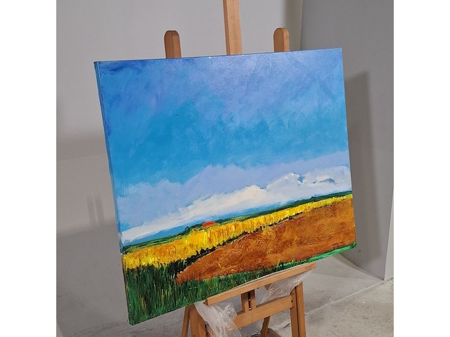 Acryl schilderij, maya wildevuur (1944-2023), texel, 2007 - afbeelding 3 van  8