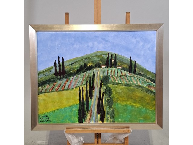 Acryl schilderij, maya wildevuur (1944-2023), toscane, 2006 - afbeelding 2 van  9